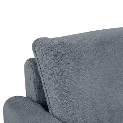 Kirklands Home Accent Chairs|Charcoal Sherpa Peri Swivel Armchair Gray
