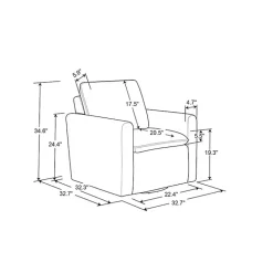 Kirklands Home Accent Chairs|Charcoal Sherpa Peri Swivel Armchair Gray