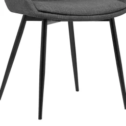 Kirklands Home Dining Chairs|Charcoal Upholstered Mia Dining Chair Gray