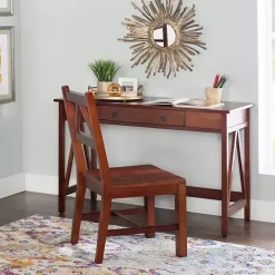 Kirklands Home Office Furniture|Charleston Antique Tobacco Desk Brown