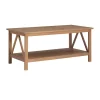 Kirklands Home Coffee Tables|Charleston Rustic Gray Coffee Table with Shelf