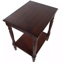 Kirklands Home Accent & End Tables|Cherry Wood Sybil Accent Table Brown