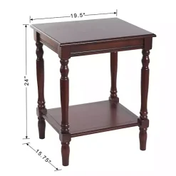 Kirklands Home Accent & End Tables|Cherry Wood Sybil Accent Table Brown