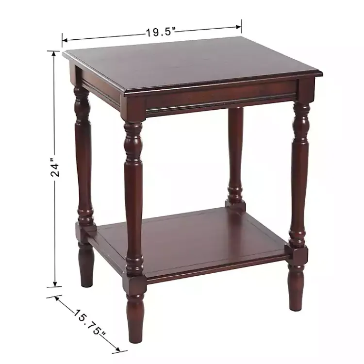 Kirklands Home Accent & End Tables|Cherry Wood Sybil Accent Table Brown