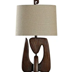 Kirklands Home Table Lamps|Chestnut Faux Wood Table Lamp Tan
