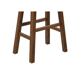 Kirklands Home Bar Stools & Counter Height Stools|Chestnut Wire Brush Saddle Bar Stools, Set of 2 Brown