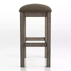 Kirklands Home Bar Stools & Counter Height Stools|Chestnut Wood Upholstered Counter Stools, Set of 2 Brown