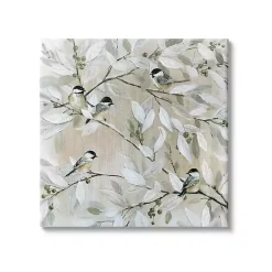 Kirklands Home Canvas Art|Chickadee Birds on Branch Canvas Art Print, 24x24