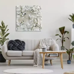 Kirklands Home Canvas Art|Chickadee Birds on Branch Canvas Art Print, 30x30