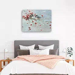 Online Chickadees in Winter Canvas Art Print Christmas Art & Wall Decor