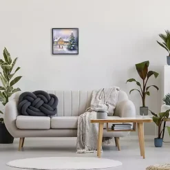 Outlet Children Building Snowman Framed Art Print Christmas Art & Wall Decor