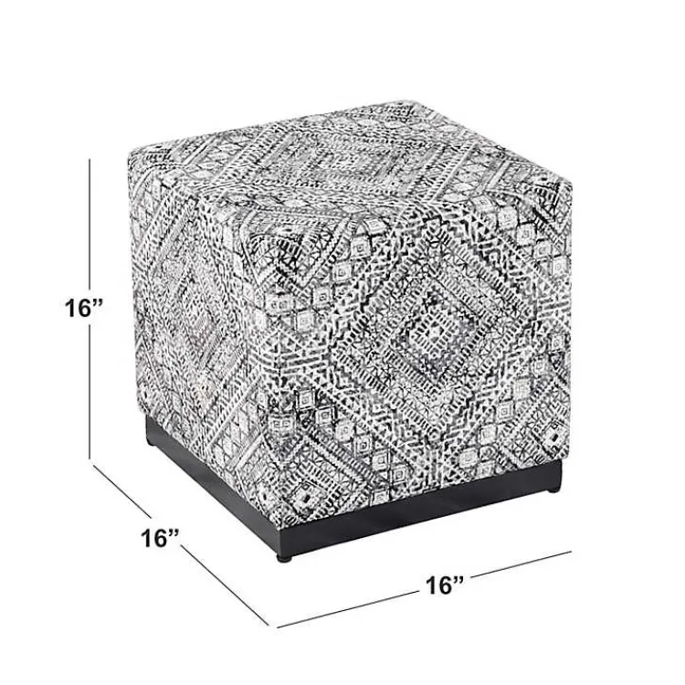 Kirklands Home Benches & Ottomans|Chinle Velvet Cube Ottoman