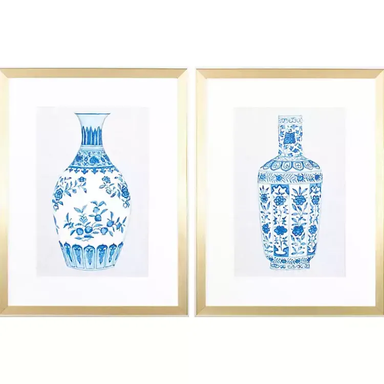 Kirklands Home Framed Art|Chinoiserie Vases I Framed Art Prints, Set of 2