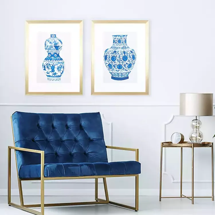 Kirklands Home Framed Art|Chinoiserie Vases II Framed Art Prints, Set of 2
