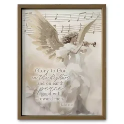 New Christmas Angel with Trumpet Framed Art Print Christmas Art & Wall Decor