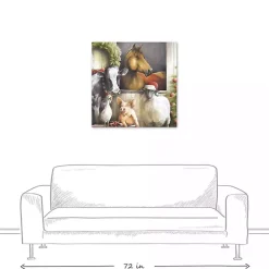 Hot Christmas Barn Animals Canvas Art Print Christmas Art & Wall Decor