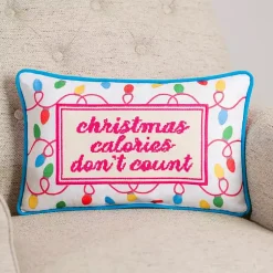 Christmas Calories Don't Count Needlepoint Pillow Pillows