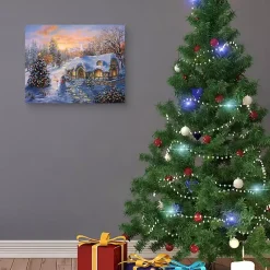 New Christmas Cottage Canvas Art Print Christmas Art & Wall Decor