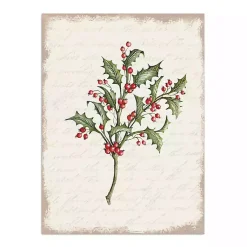 Christmas Holly Canvas Art Print Christmas Art & Wall Decor