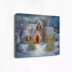 Discount Christmas House Canvas Art Print Christmas Art & Wall Decor