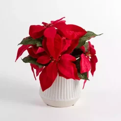 Christmas Poinsettia Arrangement Arrangements & Greenery