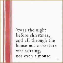 Hot Christmas Quote Left Stripe Canvas Wall Plaque Christmas Art & Wall Decor