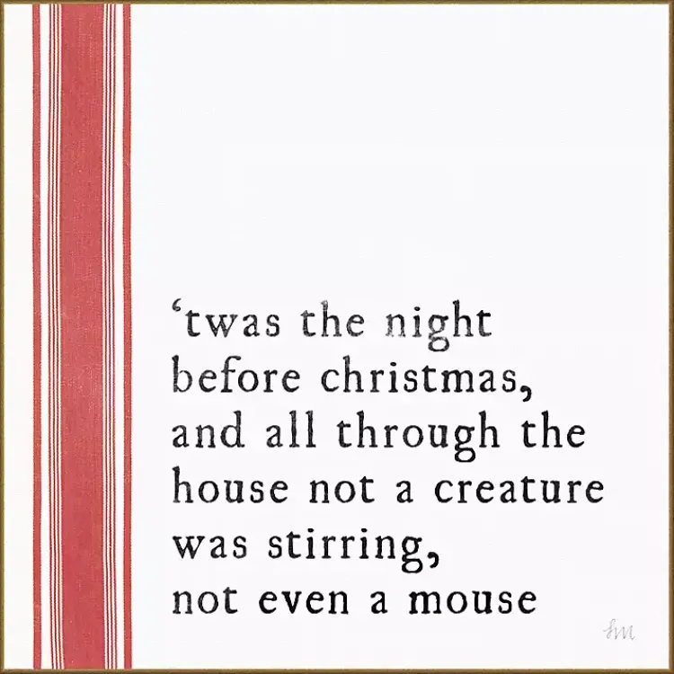 Hot Christmas Quote Left Stripe Canvas Wall Plaque Christmas Art & Wall Decor