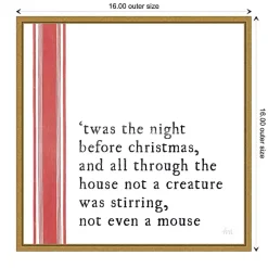 Hot Christmas Quote Left Stripe Canvas Wall Plaque Christmas Art & Wall Decor