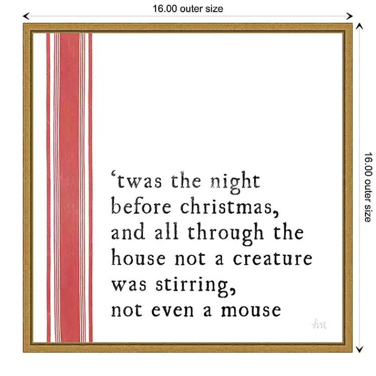 Hot Christmas Quote Left Stripe Canvas Wall Plaque Christmas Art & Wall Decor