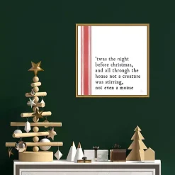 Hot Christmas Quote Left Stripe Canvas Wall Plaque Christmas Art & Wall Decor