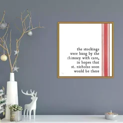 Clearance Christmas Quote Right Stripe Canvas Wall Plaque Christmas Art & Wall Decor