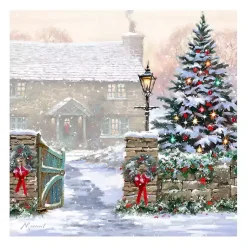Discount Christmas Snowfall Canvas Art Print Christmas Art & Wall Decor