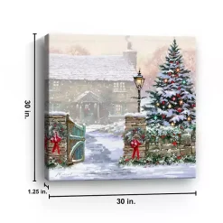 Discount Christmas Snowfall Canvas Art Print Christmas Art & Wall Decor