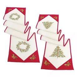 Christmas Tree and Wreath Table Runners, Set of 2 Christmas Dining & Entertaining