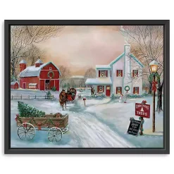 Hot Christmas Tree Farm Framed Art Print, 32x26 in. Christmas Art & Wall Decor