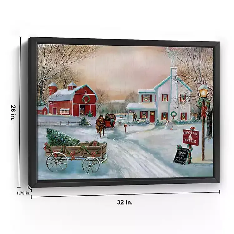 Hot Christmas Tree Farm Framed Art Print, 32x26 in. Christmas Art & Wall Decor