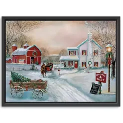 Online Christmas Tree Farm Framed Art Print, 42x32 in. Christmas Art & Wall Decor
