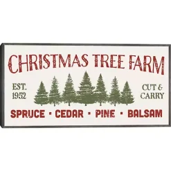 Clearance Christmas Tree Farm Framed Canvas Art Christmas Art & Wall Decor