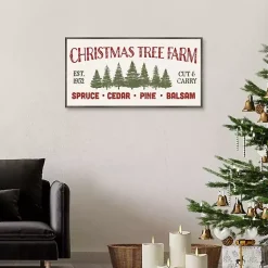 Clearance Christmas Tree Farm Framed Canvas Art Christmas Art & Wall Decor