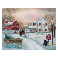 New Christmas Tree Farm in Snow Canvas Art Print Christmas Art & Wall Decor
