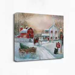 New Christmas Tree Farm in Snow Canvas Art Print Christmas Art & Wall Decor