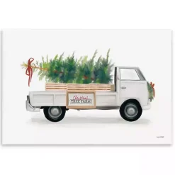 Clearance Christmas Tree Farm Truck Wood Wall Plaque Christmas Art & Wall Decor