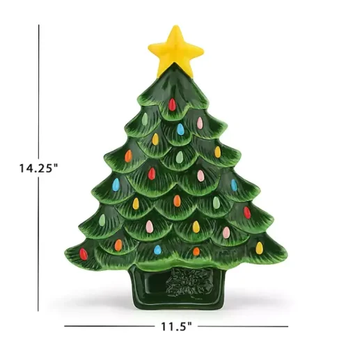 Kirklands Home Serving & Entertaining|Christmas Tree Serving Platter Green