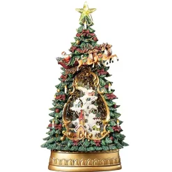 Christmas Tree Village LED Glitter Snow Globe Christmas Decorations