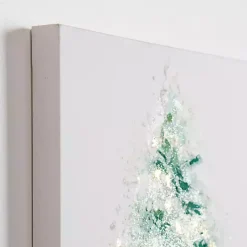 Discount Christmas Tree with Glitter Canvas Wall Plaque Christmas Art & Wall Decor