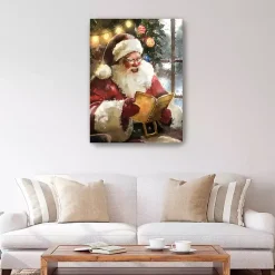 Christmas Wishes Santa Canvas Art Print Christmas Art & Wall Decor