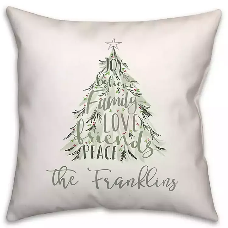 Hot Christmas Word Personalized Indoor Outdoor Pillow Christmas Pillows