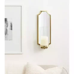 Discount Ciel Mirrored Pillar Candle Sconce Sconces