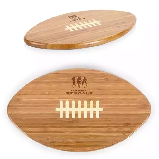 Kirklands Home Serving & Entertaining|Cincinnati Bengals Bamboo Football Cutting Board Tan