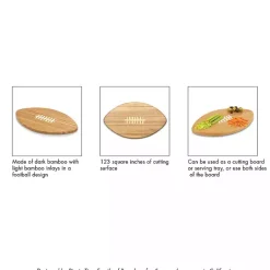 Kirklands Home Serving & Entertaining|Cincinnati Bengals Bamboo Football Cutting Board Tan